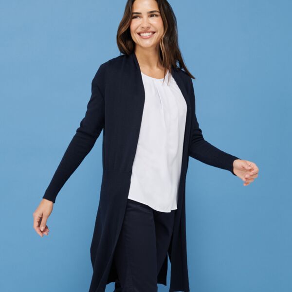 Henbury Ladies Longline Open Cardigan Thumbnail